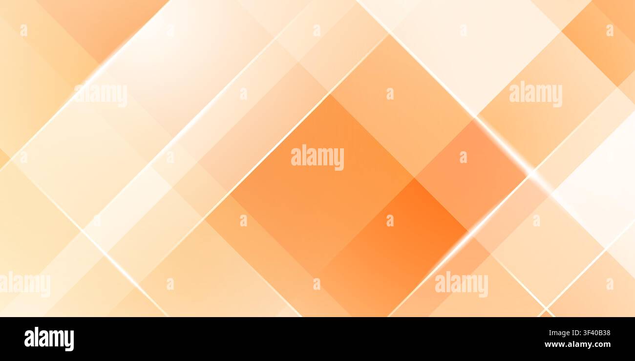Abstract geometric background with soft orange and cream tones, featuring overlapping diagonal planes and subtle gradients for a modern, warm feel. Stock Vector