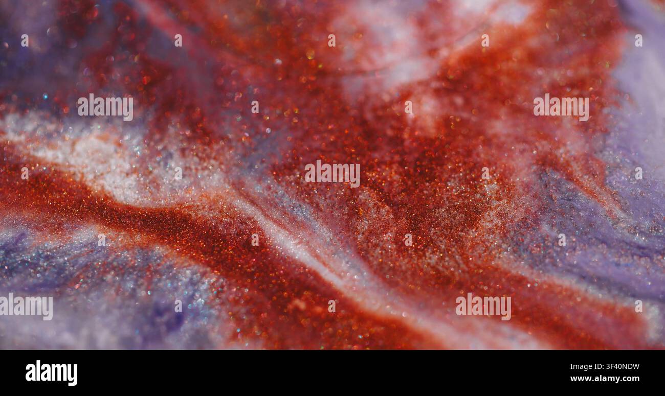 Acrylic spill shiny liquid texture paint particles Stock Photo