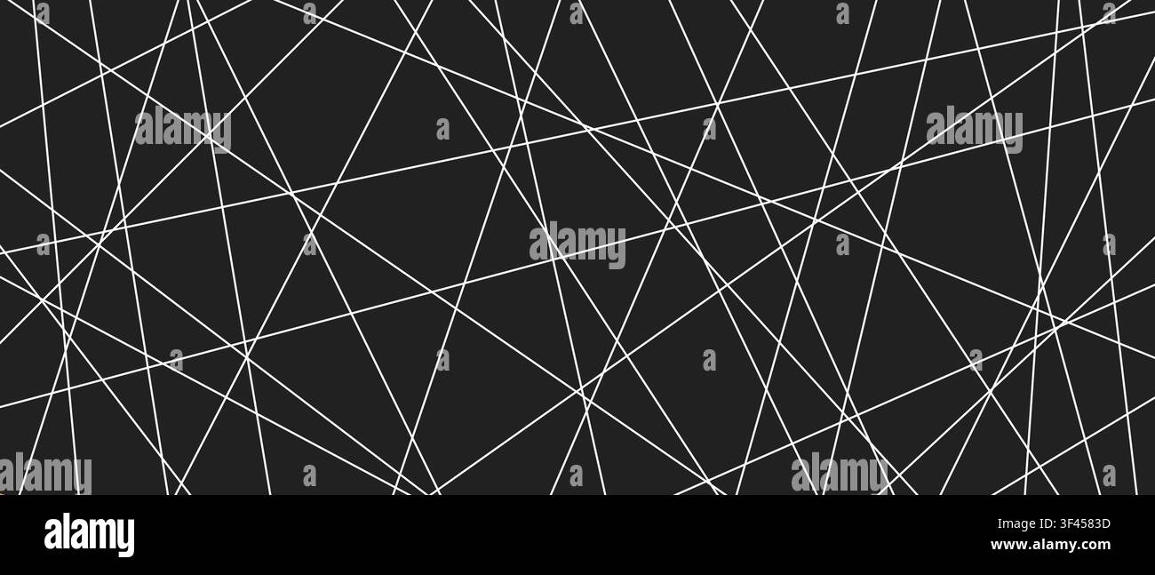 Chaotic straight diagonal strokes create dynamic monochrome vector texture. Stock Vector