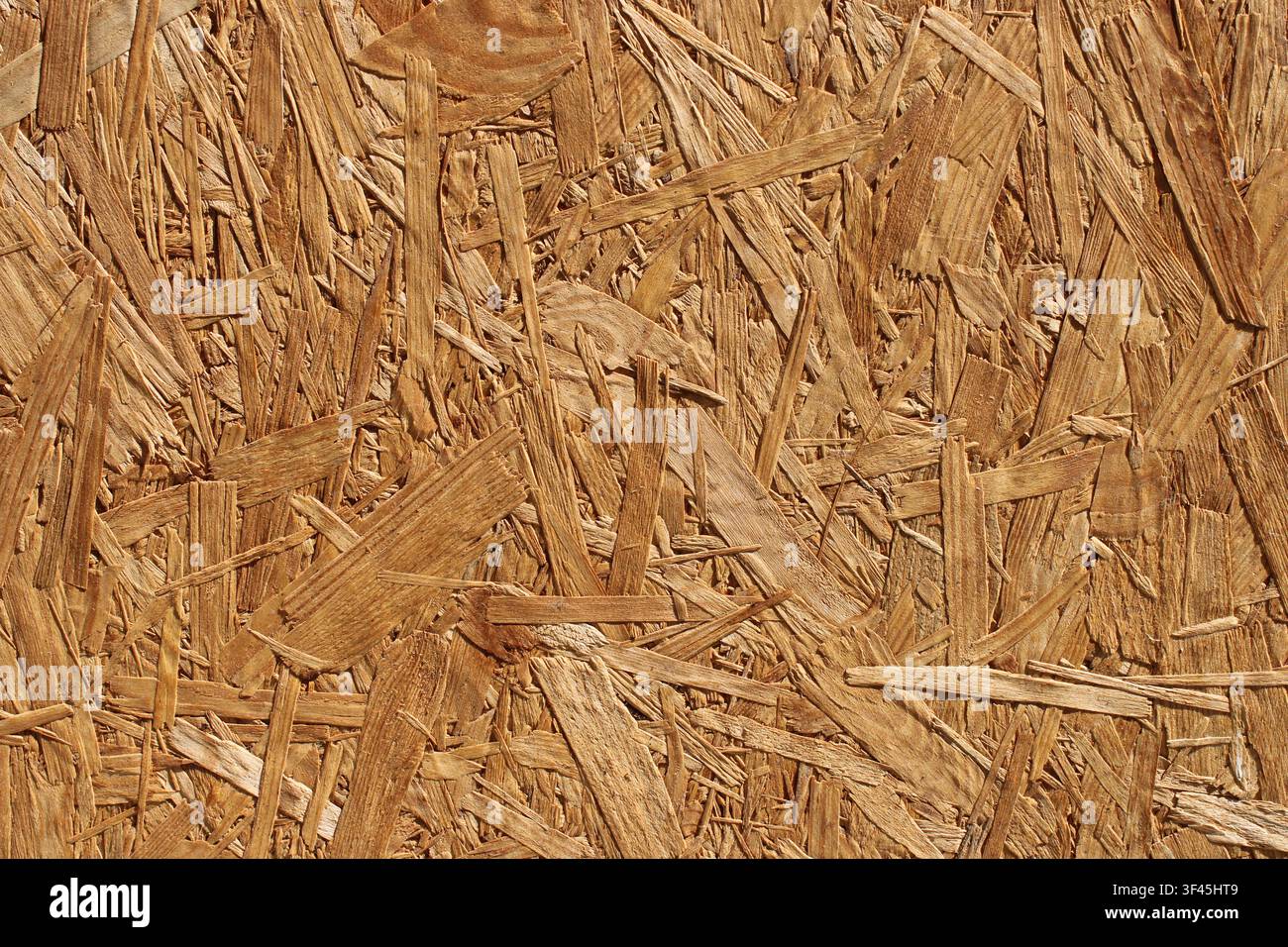 Pressed OSB oriented strand board wooden texture background surface Stock Photo