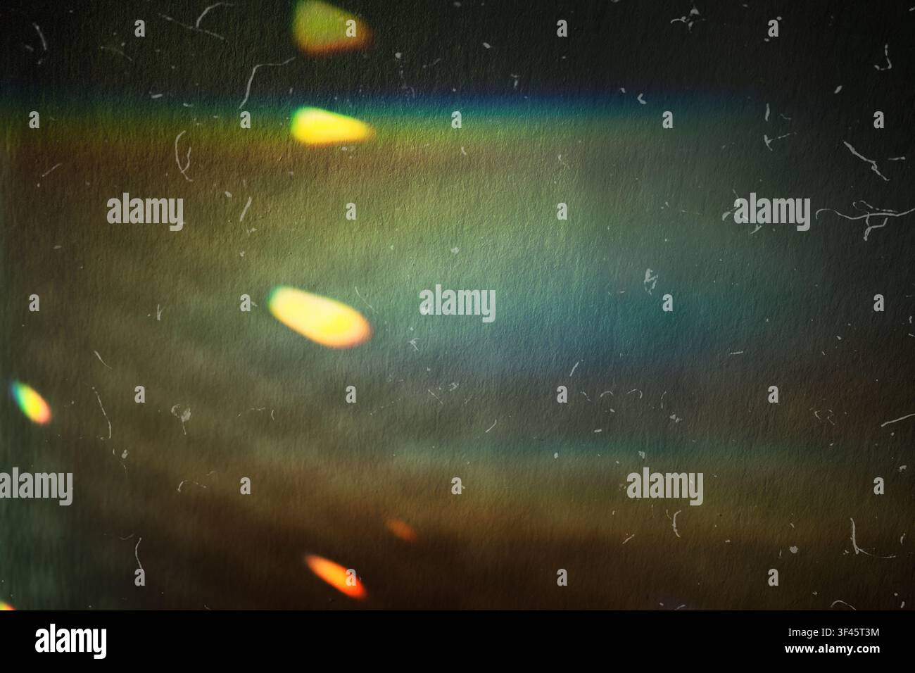 Vintage film texture displaying light leak, grain and dust for retro effect Stock Photo