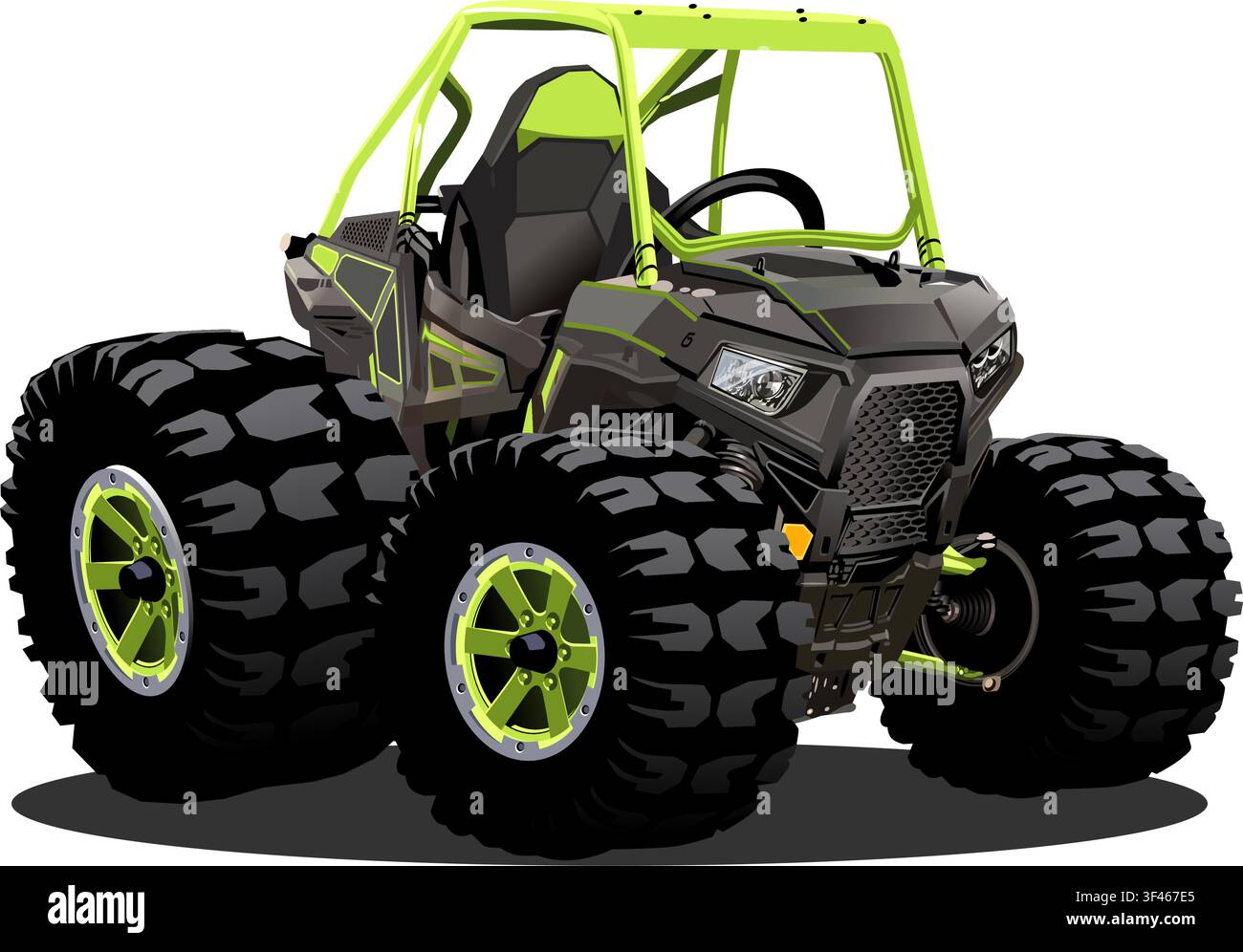 Vector Cartoon Buggy. Available EPS-10 vector format separated by groups and layers for easy edit Stock Vector