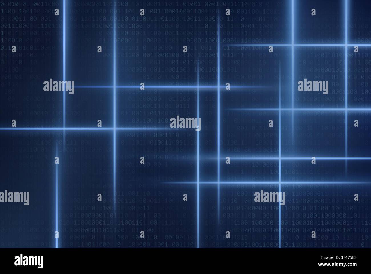 Illustration of binary code on abstract technology background Stock Photo