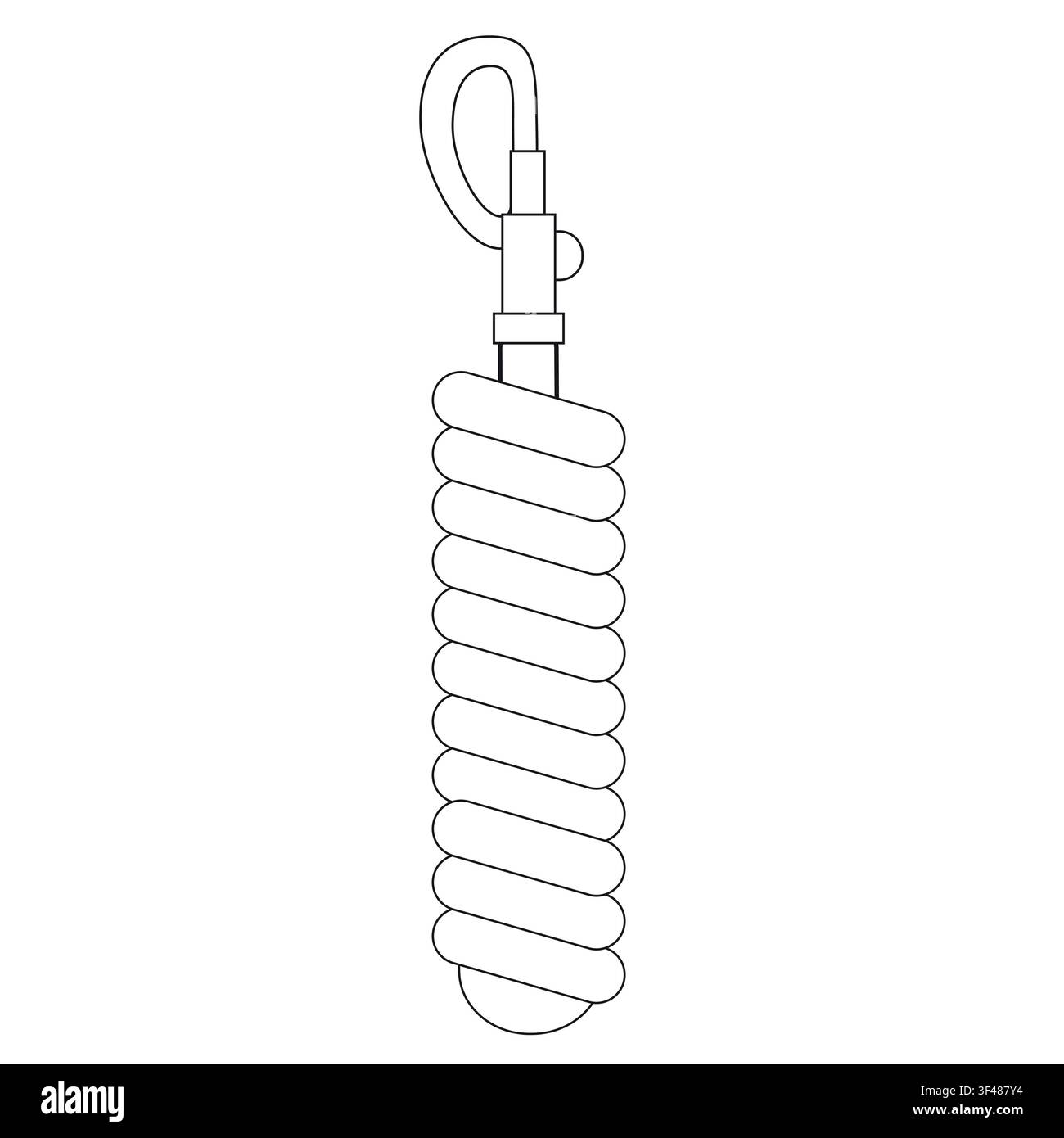 Vector flat outline horse lead rope Stock Vector