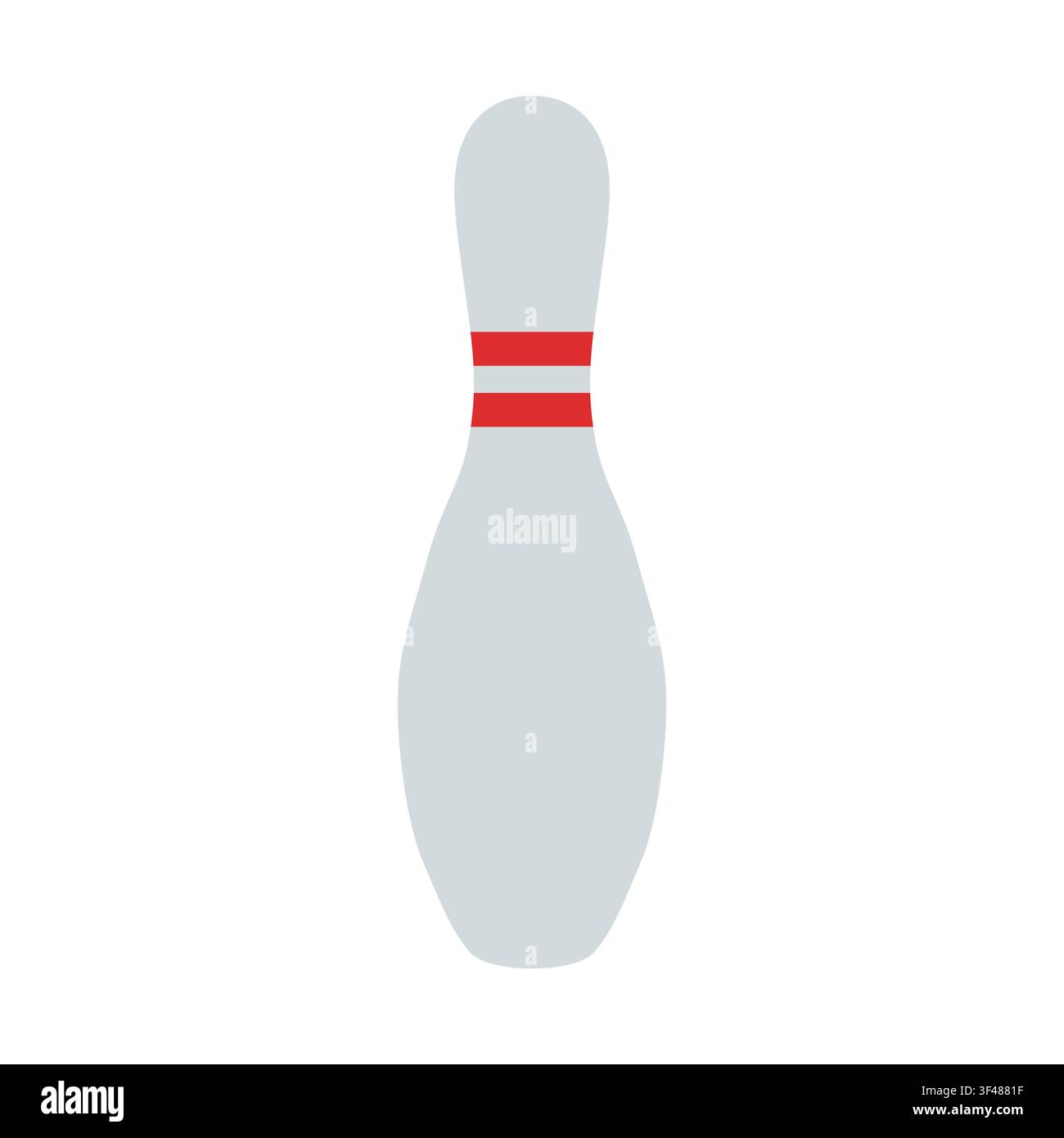 Vector flat colored bowling skittle Stock Vector