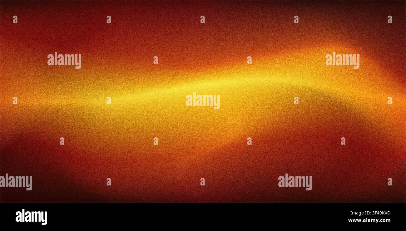 Abstract soft glow creating warm orange and yellow grainy gradient background Stock Photo