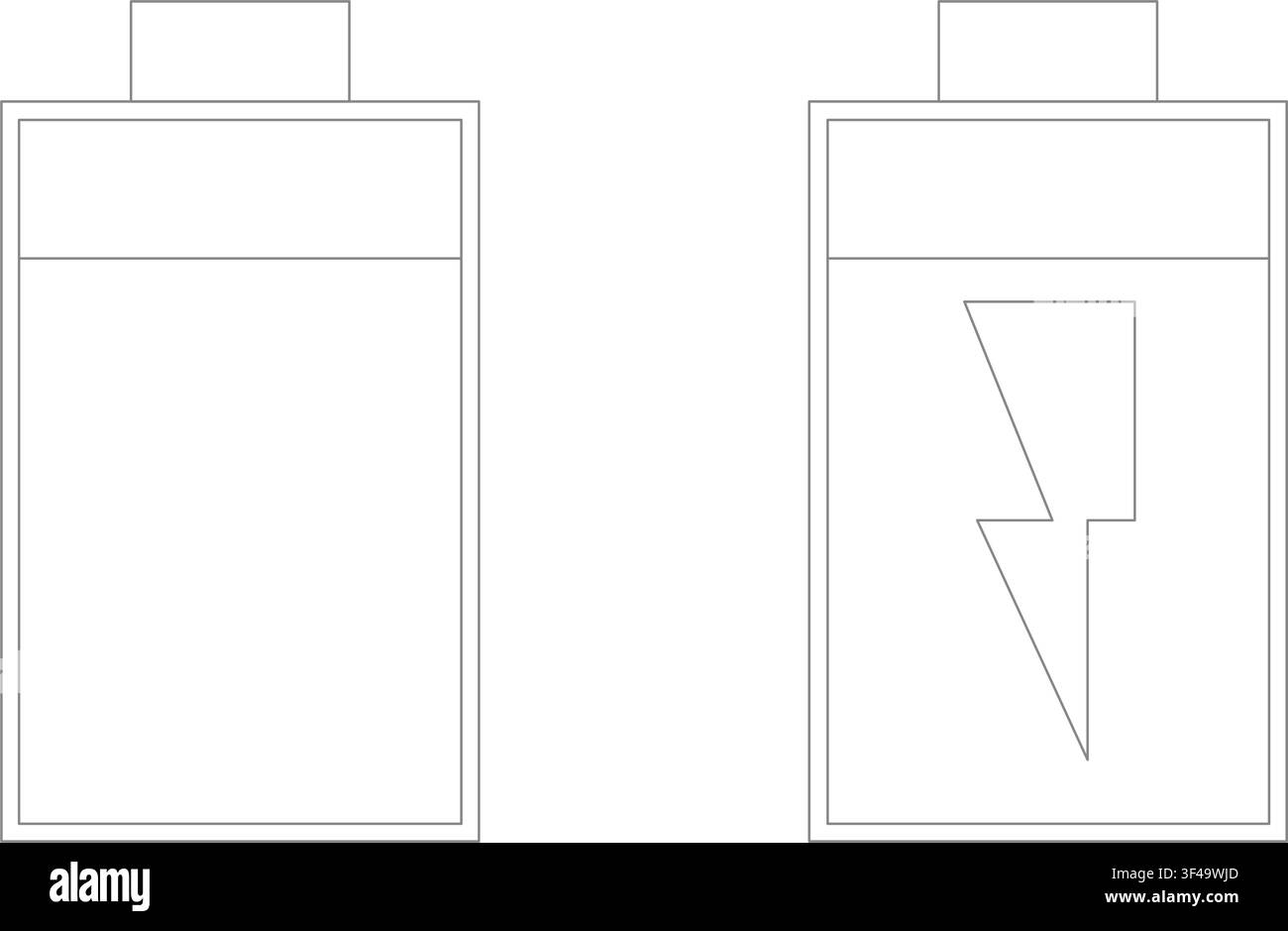 rectangle battery icons Stock Vector