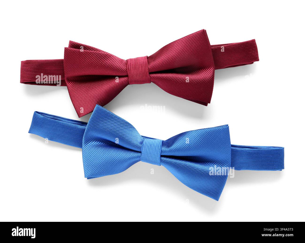 Different stylish bow ties on white background Stock Photo