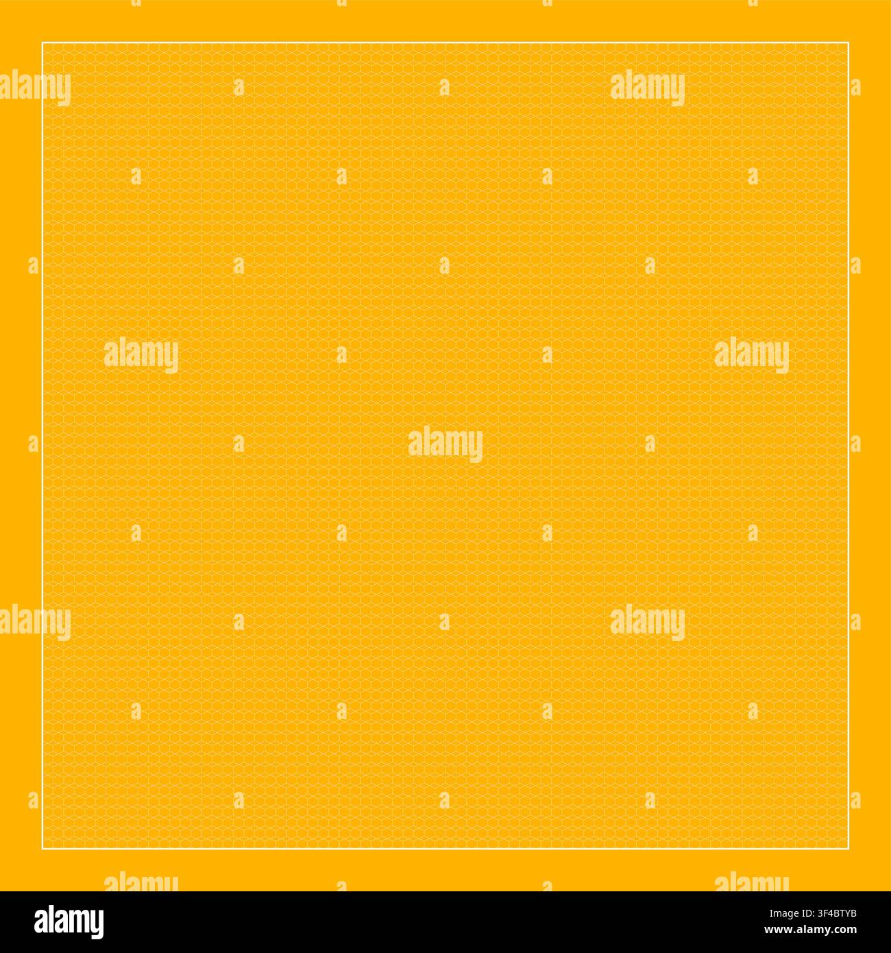 Yellow circle grid background with repeating geometric pattern for education, mathematics, design, printable worksheets, learning materials, engineeri Stock Vector