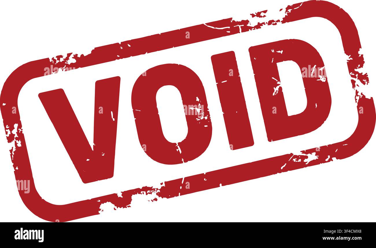 Void Red Grunge Rubber Stamp Stock Vector