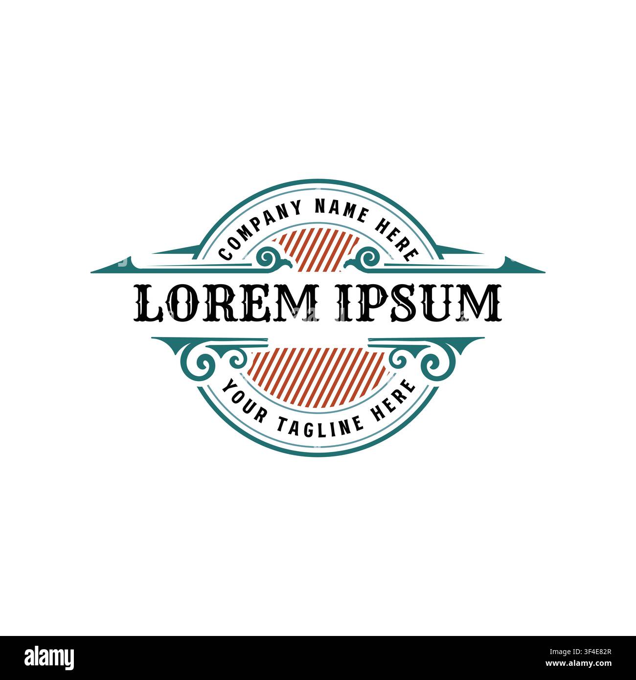Ornament Vignette Pattern Border For Cafe Beverage Fashion Barbershop Stock Vector