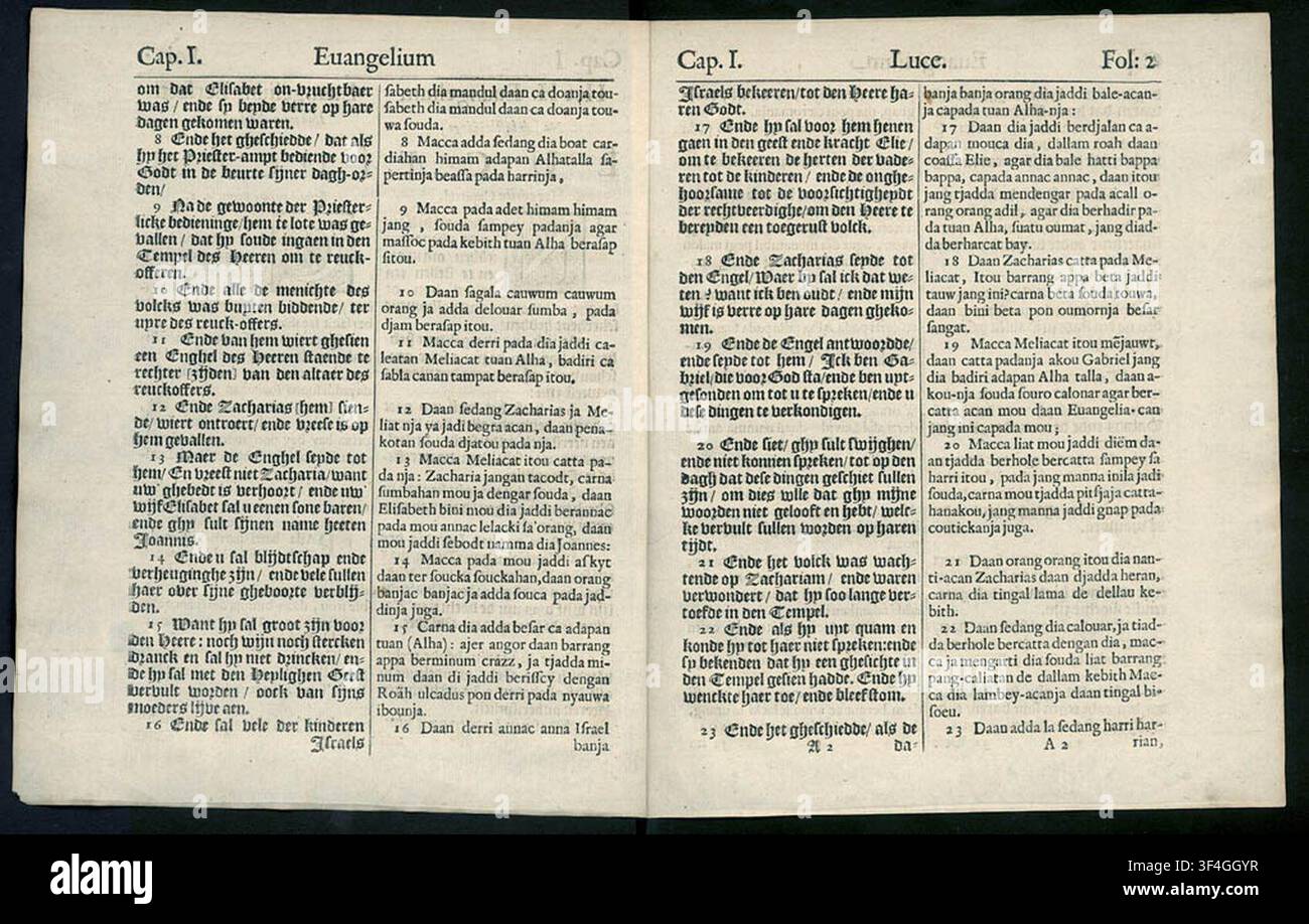 Translation of bible into gothic language hi-res stock photography