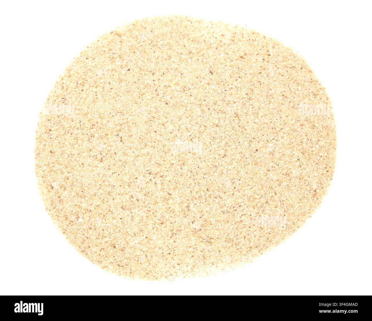 Sand circle isolated on white background Stock Photo