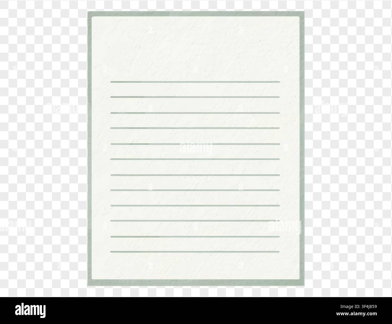 Minimal lined school paper in watercolor style. Vector. Stock Vector