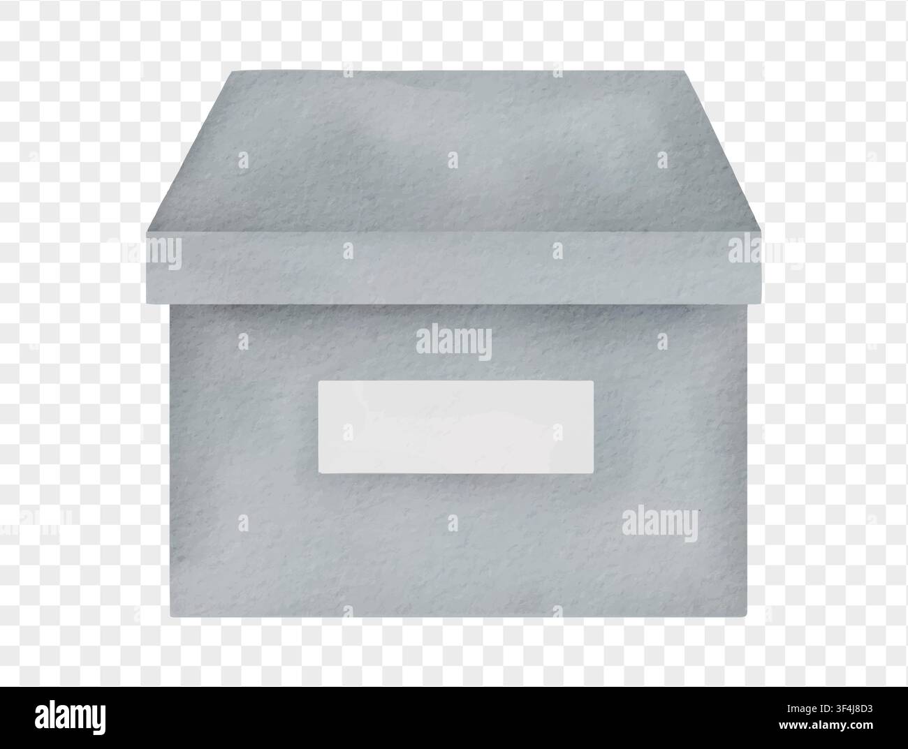 Blue document storage box for school or office use. Vector. Stock Vector