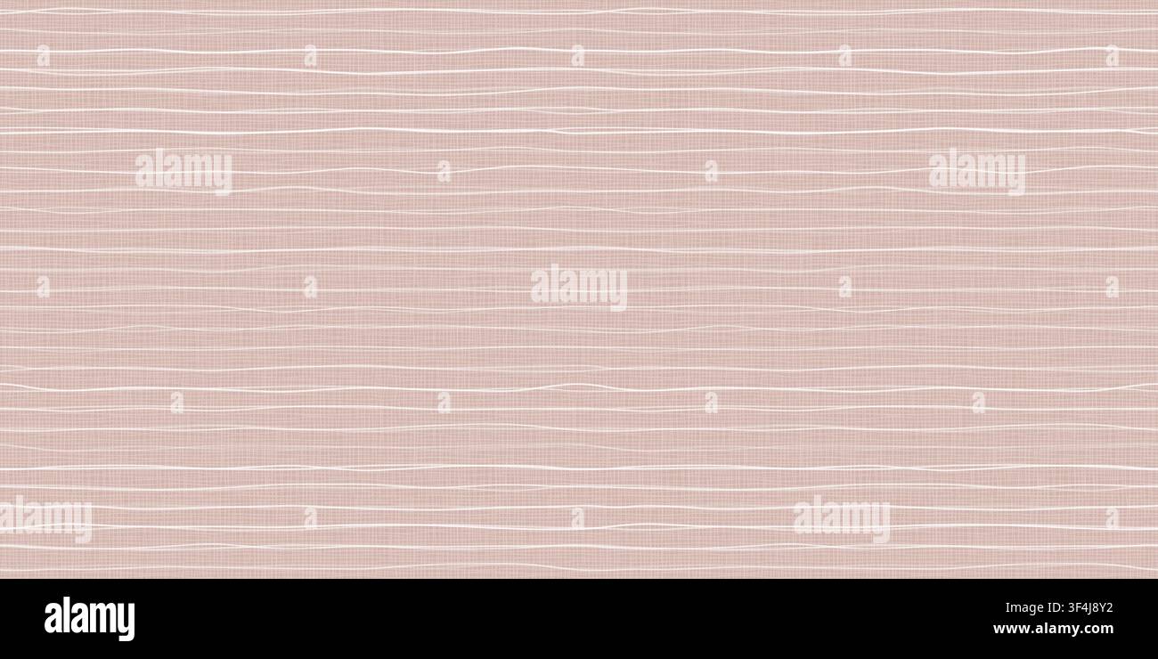 Burlap linen texture vector background in soft blush beige tones. Fine horizontal woven threads create a delicate fabric canvas surface with a natural Stock Vector