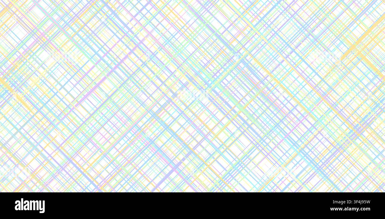 Pastel linen texture vector background with multicolor intersecting thread lines. Soft woven canvas surface creates a light fabric pattern with a Stock Vector