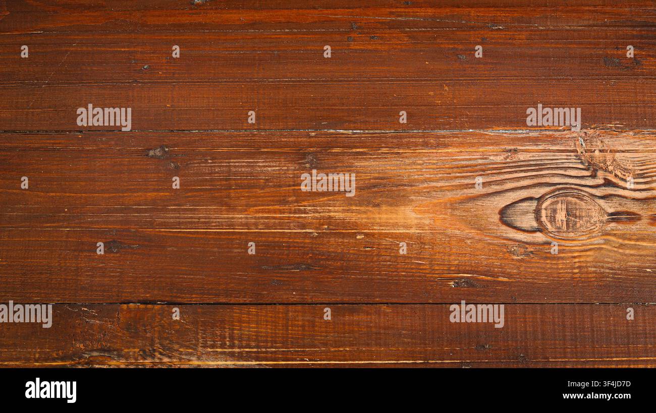 Warm Brown Wooden Plank Background Stock Photo