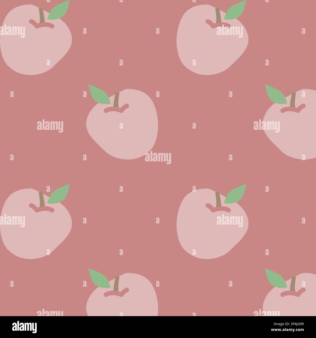 Spring pattern with apples Stock Vector