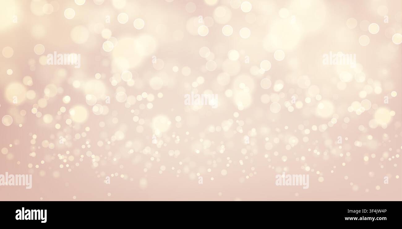 Soft Golden Bokeh Lights on Pink Background Stock Vector
