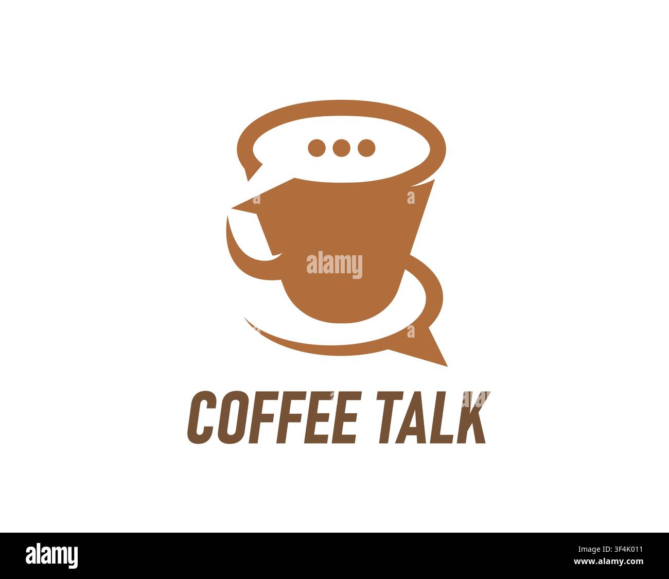 Coffee talk communication icon, chat Stock Vector