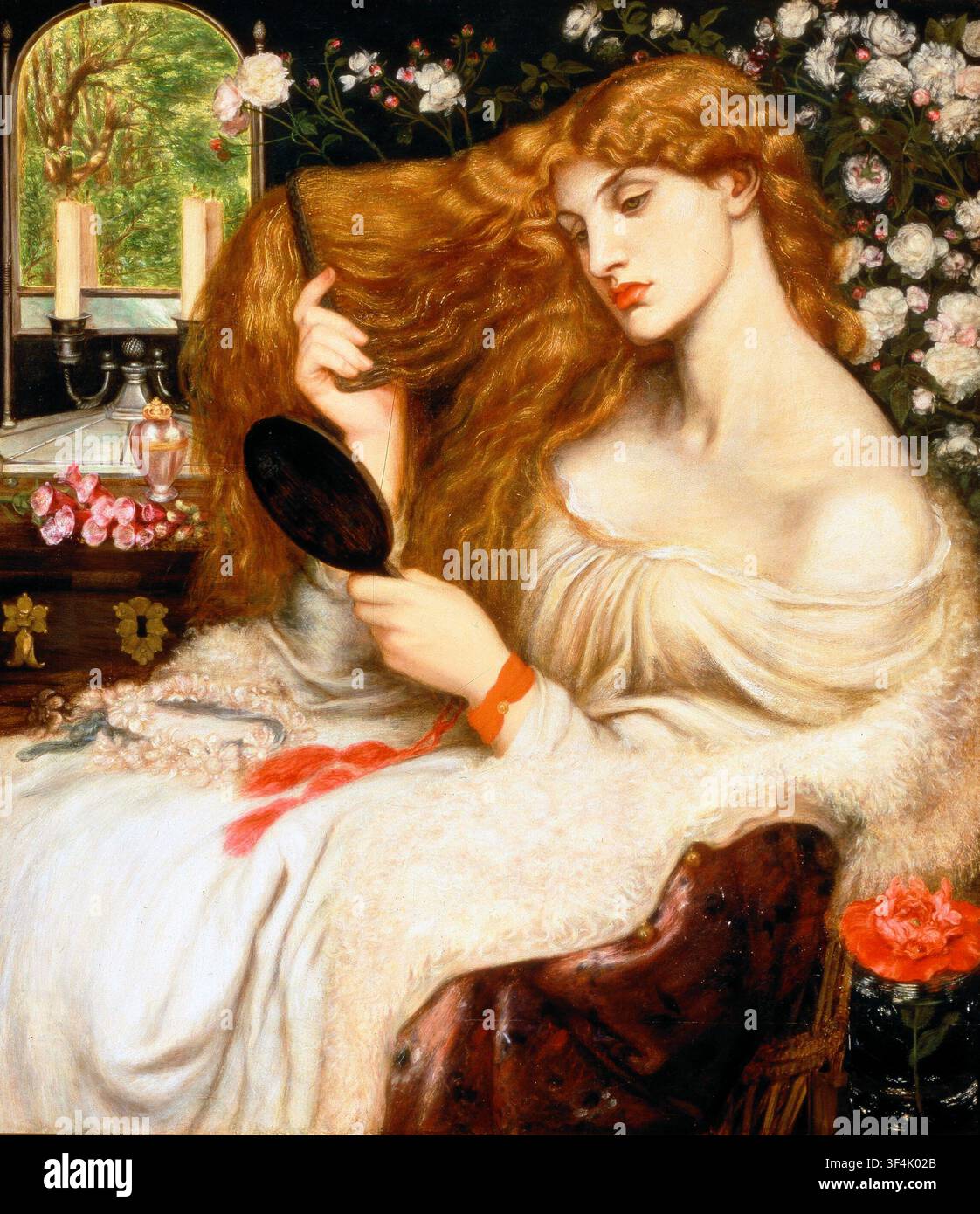 Lady Lilith, painting by Dante Gabriel Rossetti, 1866 Stock Photo