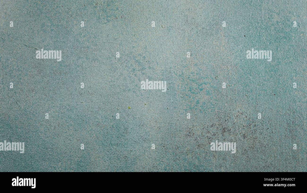 Abstract light teal canvas texture background with subtle distressed grunge pattern Stock Photo