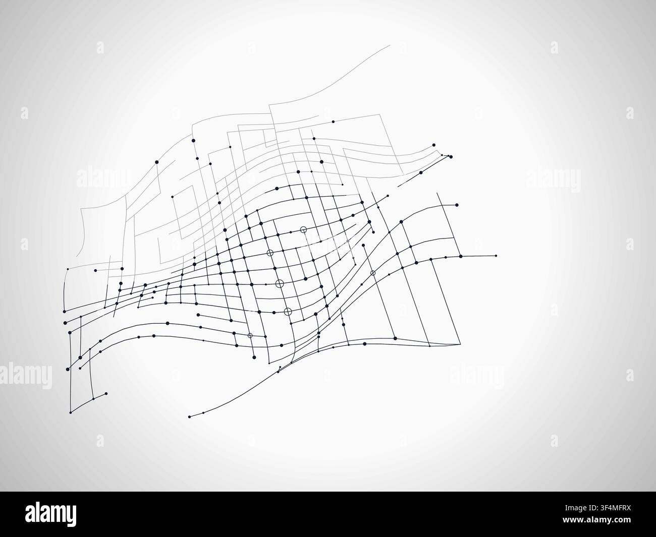 Wire Wavy Surface vector background with minimal abstract composition for microstock and commercial design projects. Stock Vector