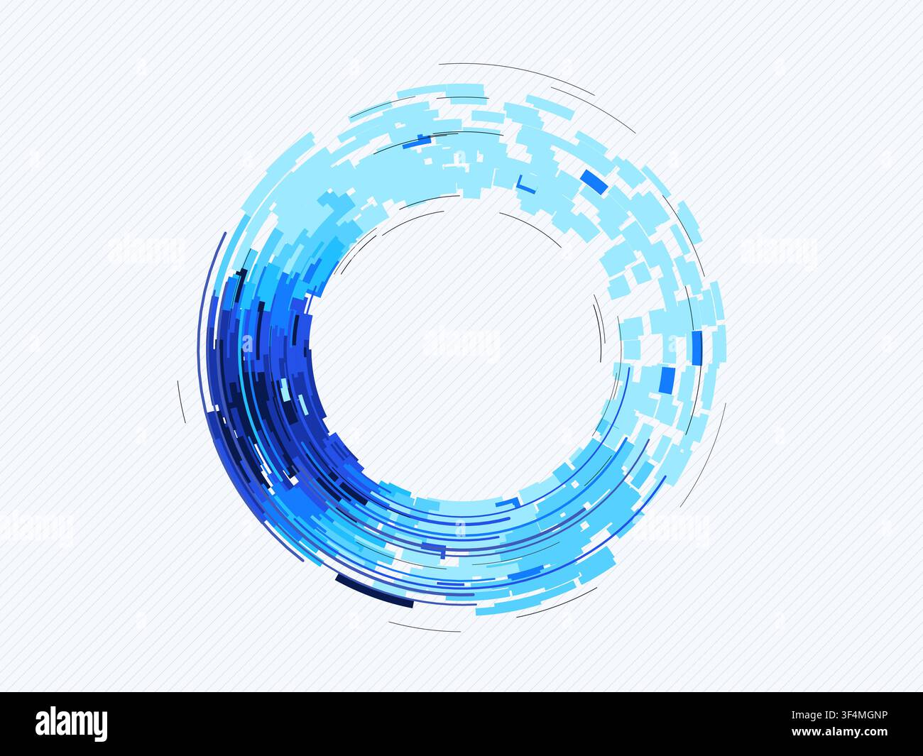Tech Ring Segments vector background with versatile graphic elements for microstock and commercial design projects. Stock Vector