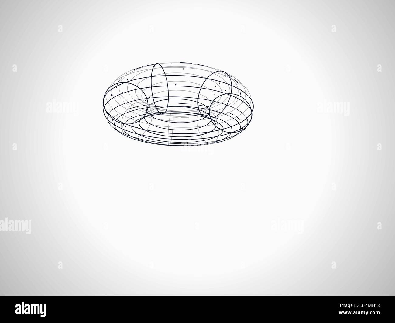 Wire Torus vector background with crisp scalable linework for microstock and commercial design projects. Stock Vector