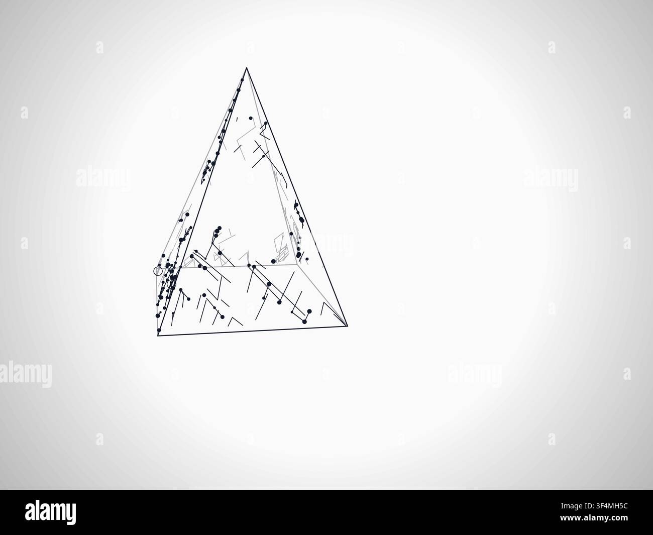 Wire Pyramid vector background with balanced copy space for microstock and commercial design projects. Stock Vector