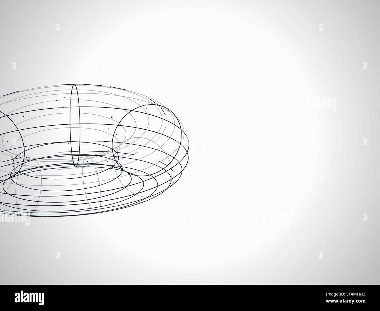 Abstract wire torus pattern with marketable vector styling for backgrounds, posters, and design templates. Stock Vector