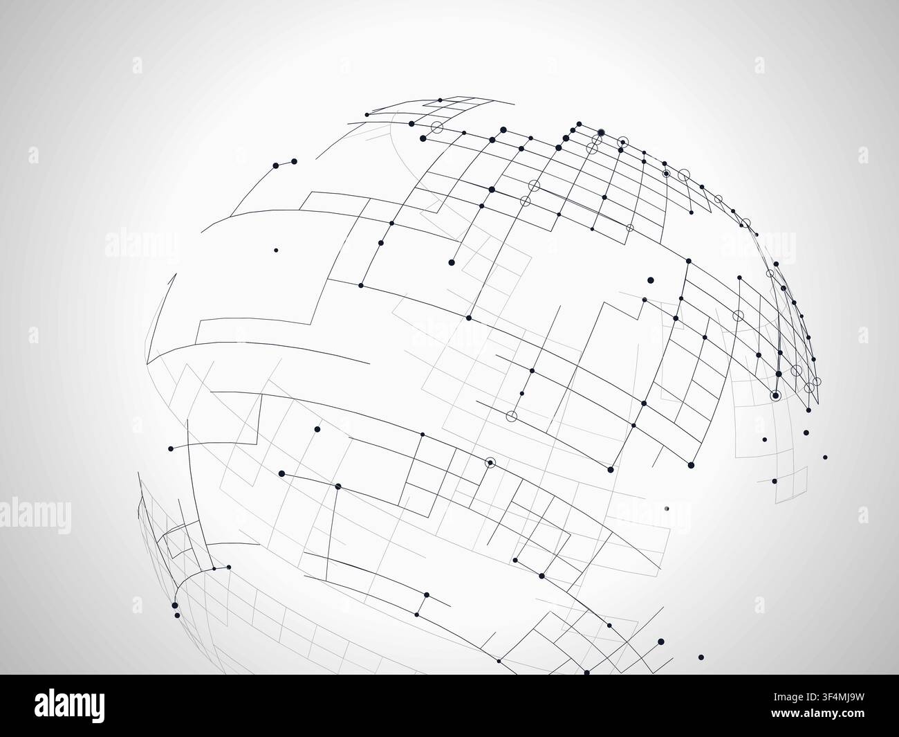 Decorative tech globe illustration for presentation covers, creative layouts, and modern visual branding. Stock Vector