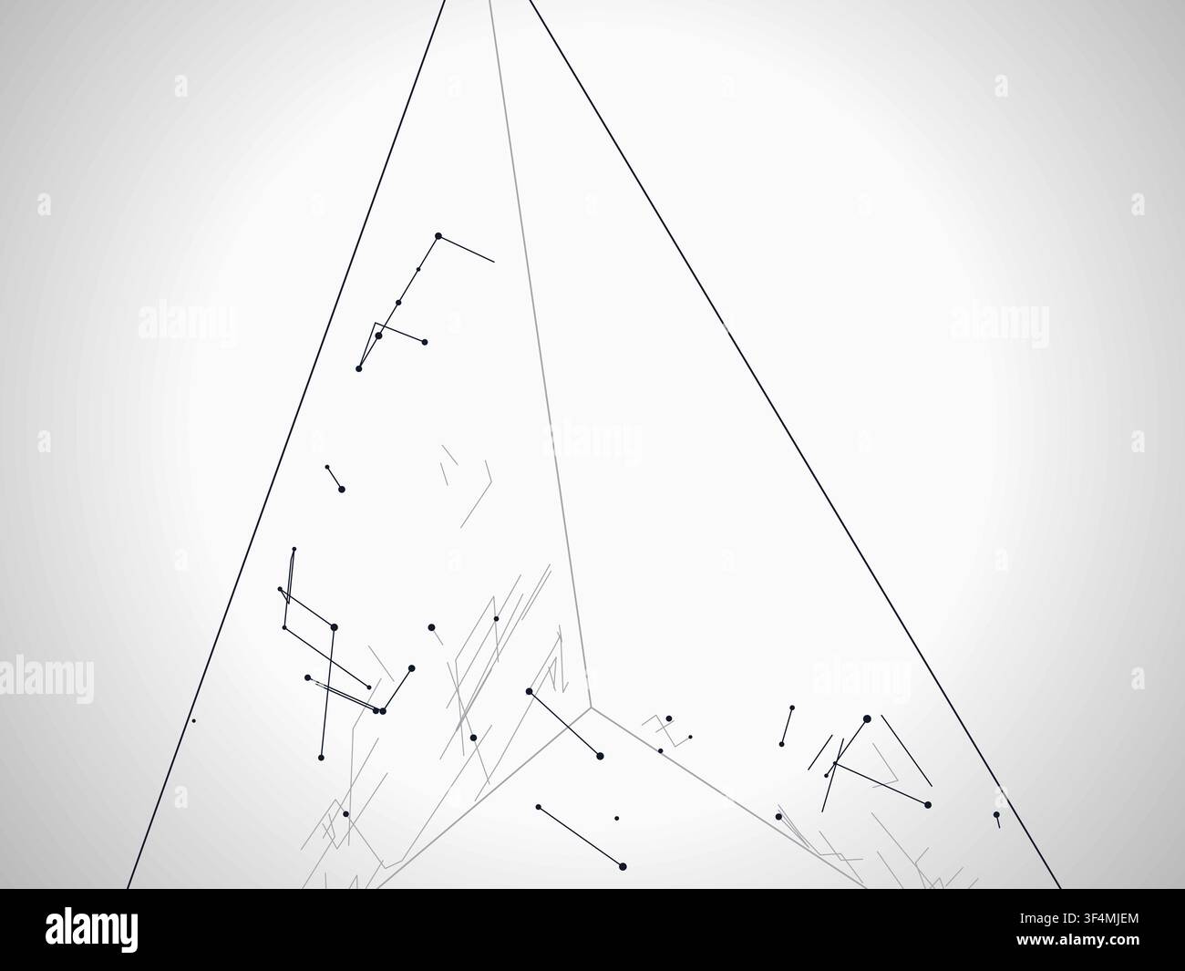 Wire Pyramid vector background with crisp scalable linework for microstock and commercial design projects. Stock Vector