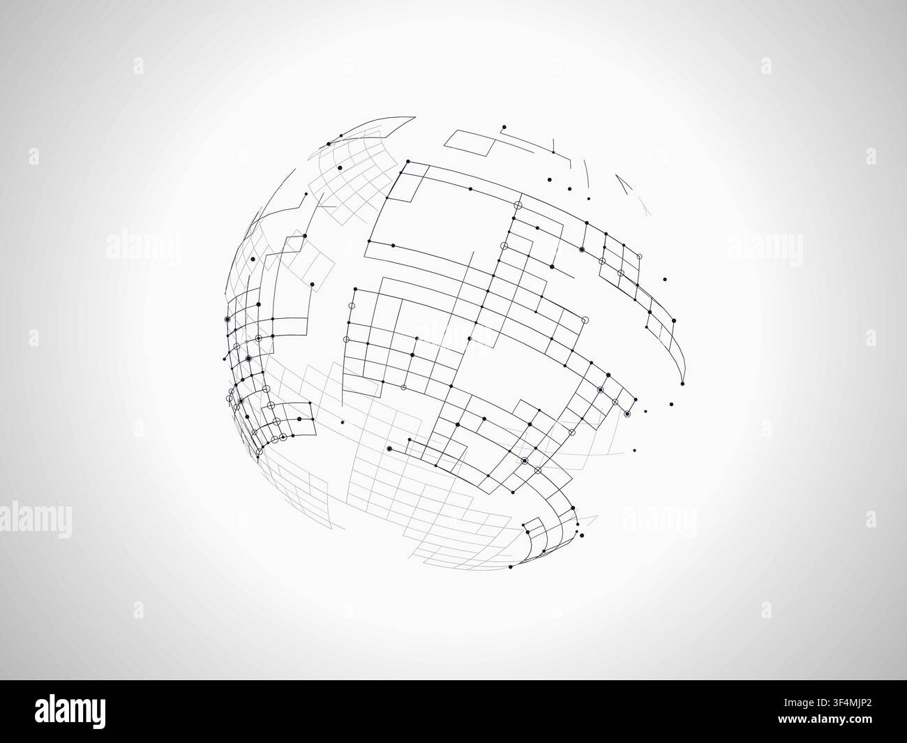 Tech Globe vector background with versatile graphic elements for microstock and commercial design projects. Stock Vector