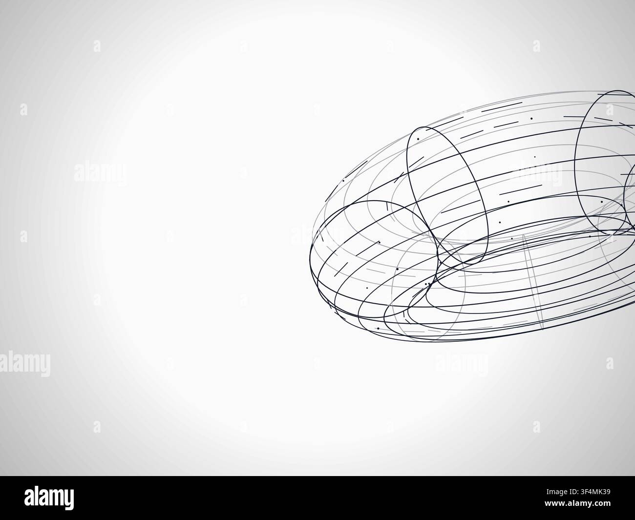 Wire Torus vector background with contemporary visual rhythm for microstock and commercial design projects. Stock Vector