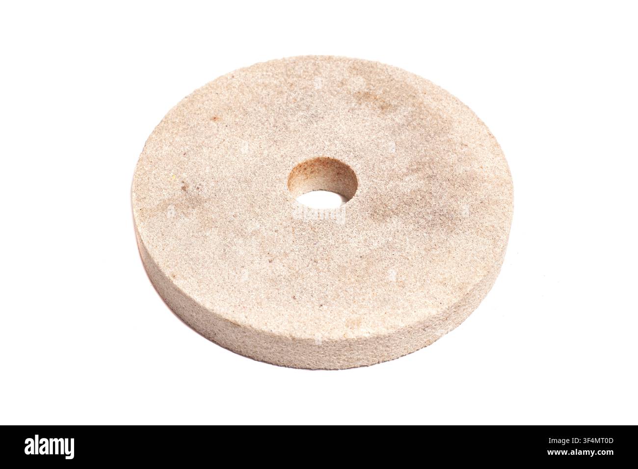 round grindstone isolated on white background Stock Photo