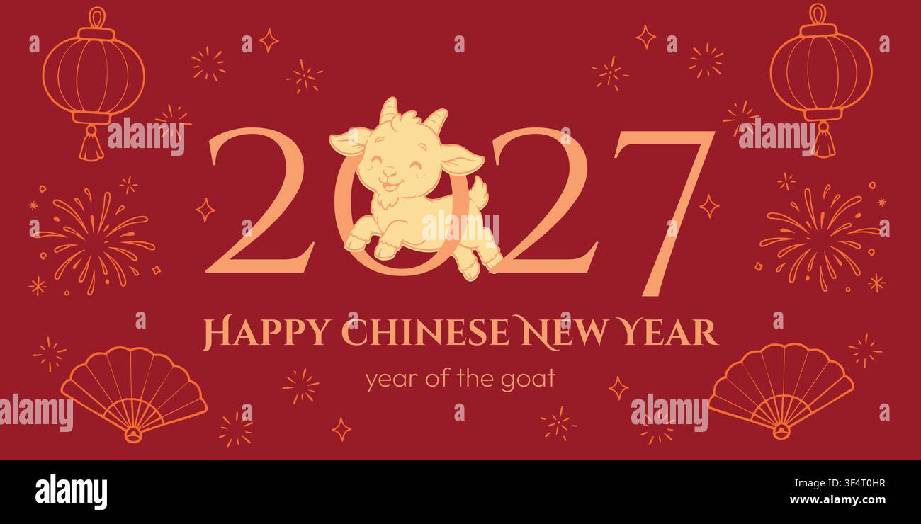 Chinese new year 2027 celebration Stock Vector Images - Alamy