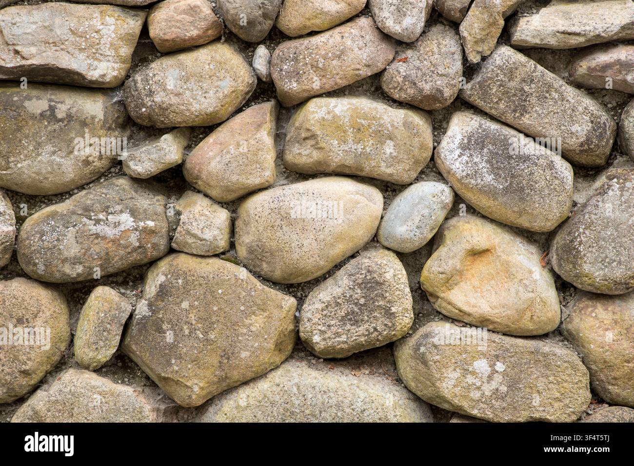 pebble stone wall background Stock Photo