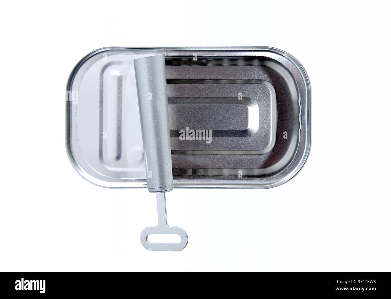 Empty tin can Stock Photo