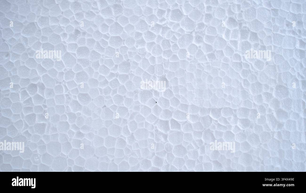 Expanded Polystyrene Foam Texture Surface Macro Background Stock Photo