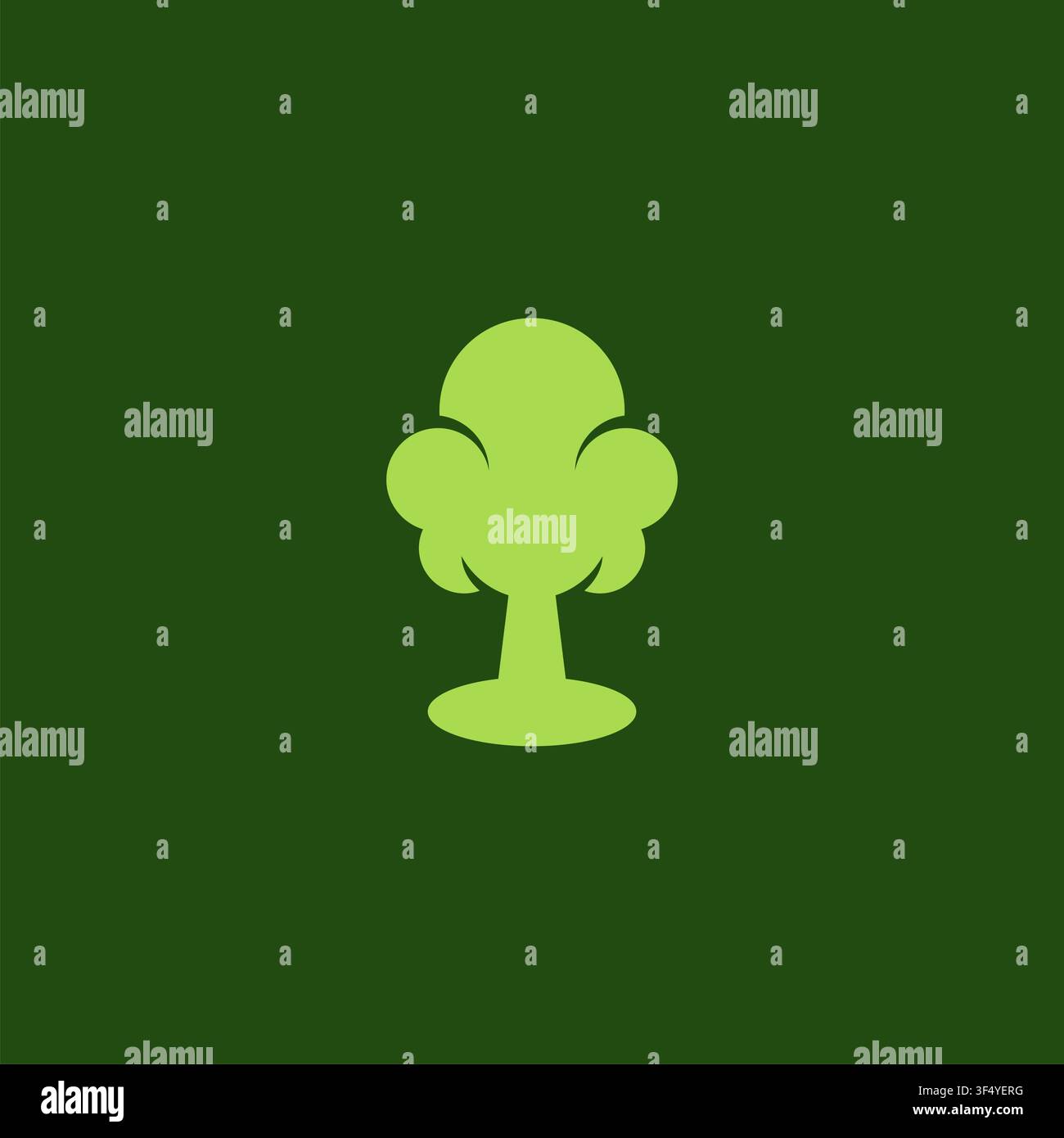 Abstract tree logo design illustration vector template Stock Vector