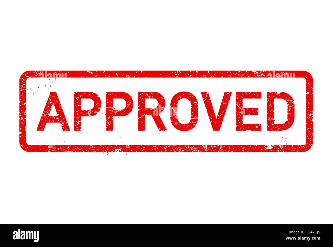 Approved stamp, accepted or reviewed content or document, red stamp, vector Stock Vector