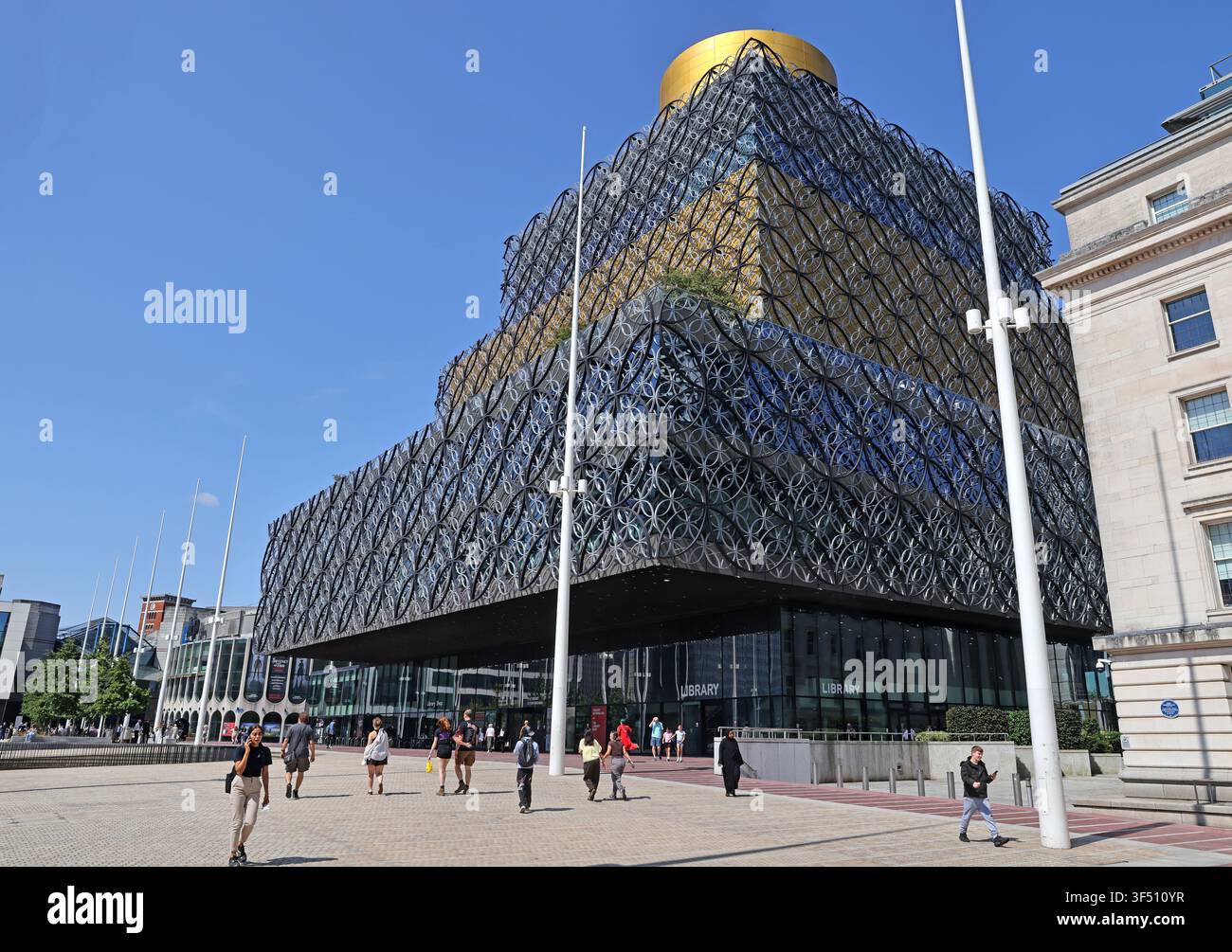 Library of Birmingham exterior in Centenary Square, Birmingham, West Midlands, England, UK. Stock Photo
