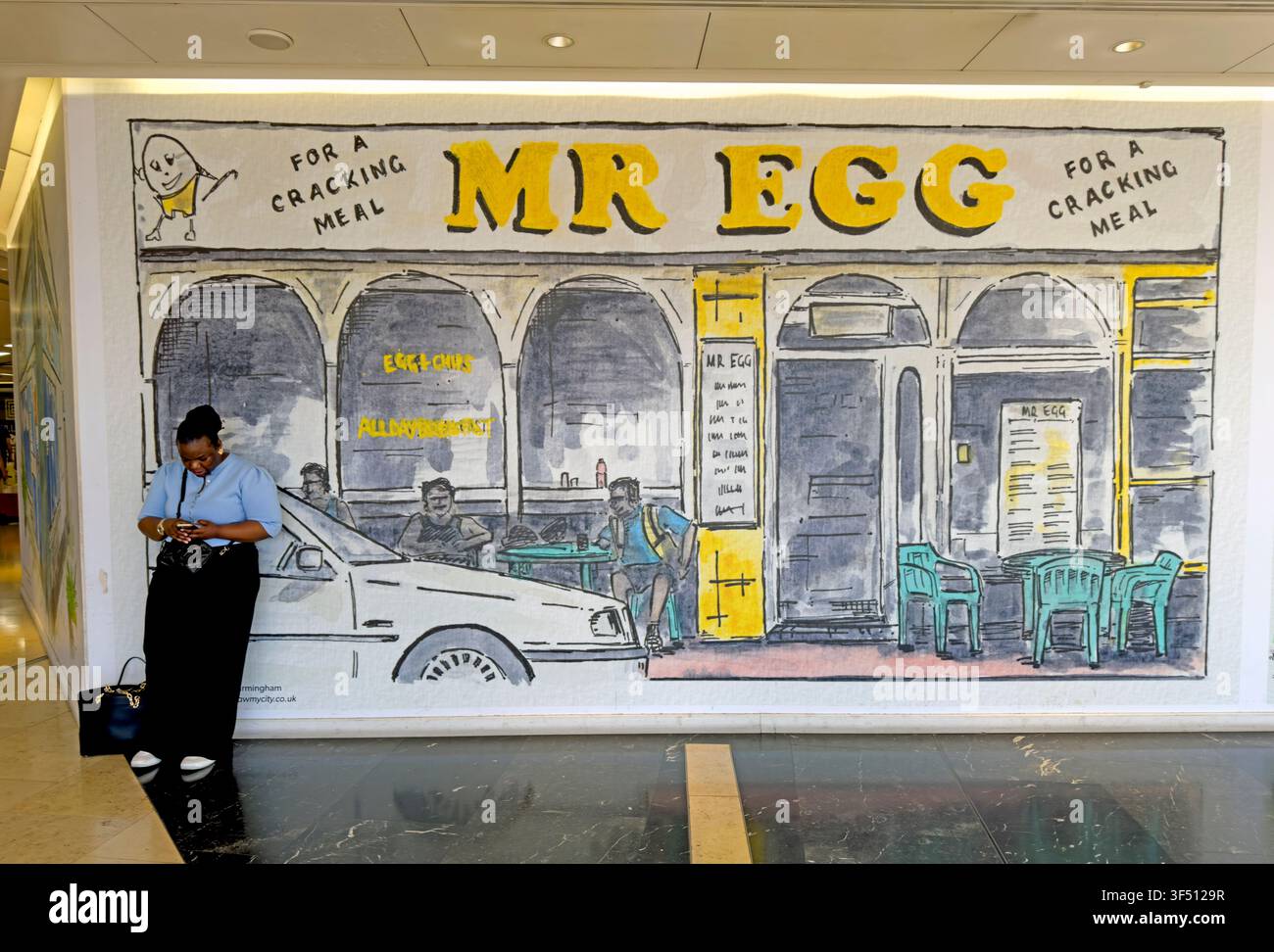 Mr Egg, cafe, Birmingham Stock Photo