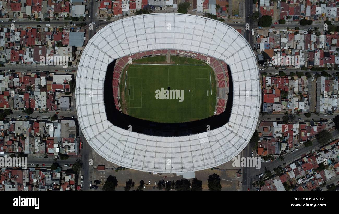 Top view of the Jalisco stadium during the solar eclipse in april 2024 Stock Photo