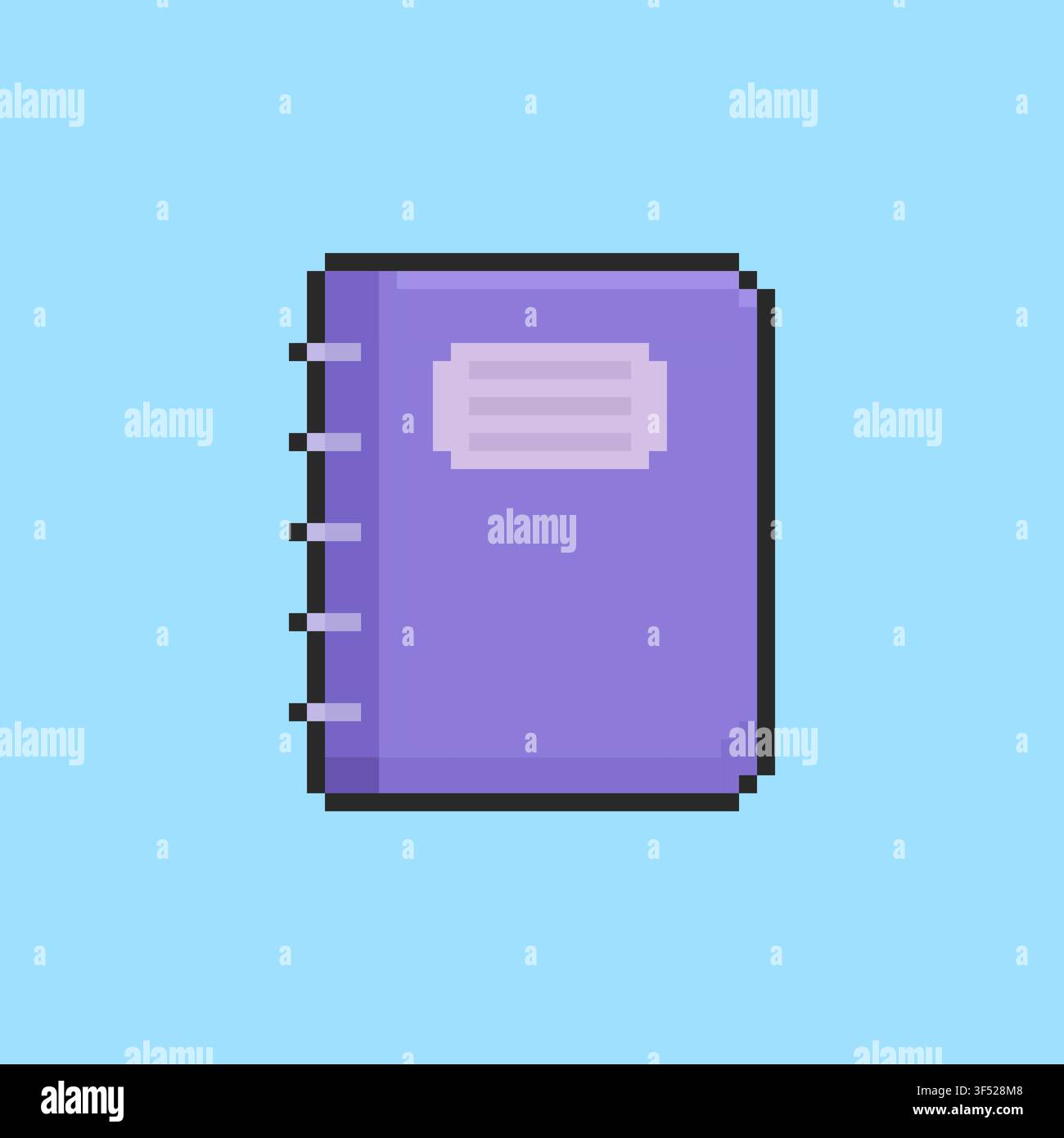 Pixel art book game asset design Stock Vector