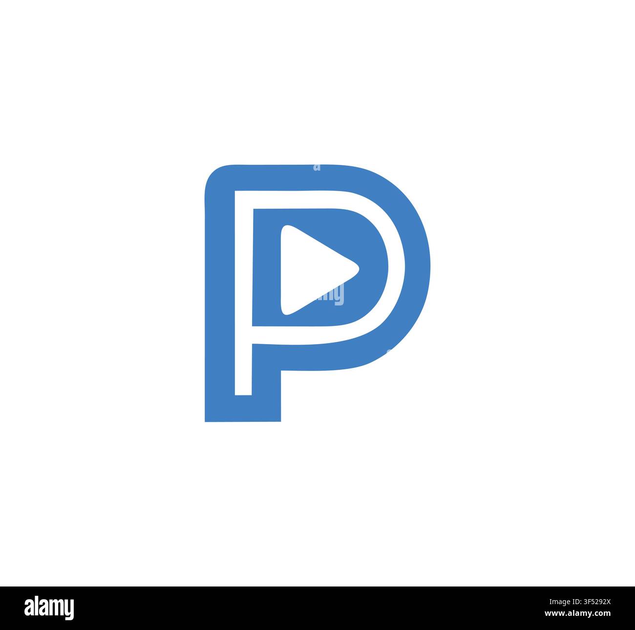 Professional Modern Letter P Play Button Gradient Logo Concept Stock Vector