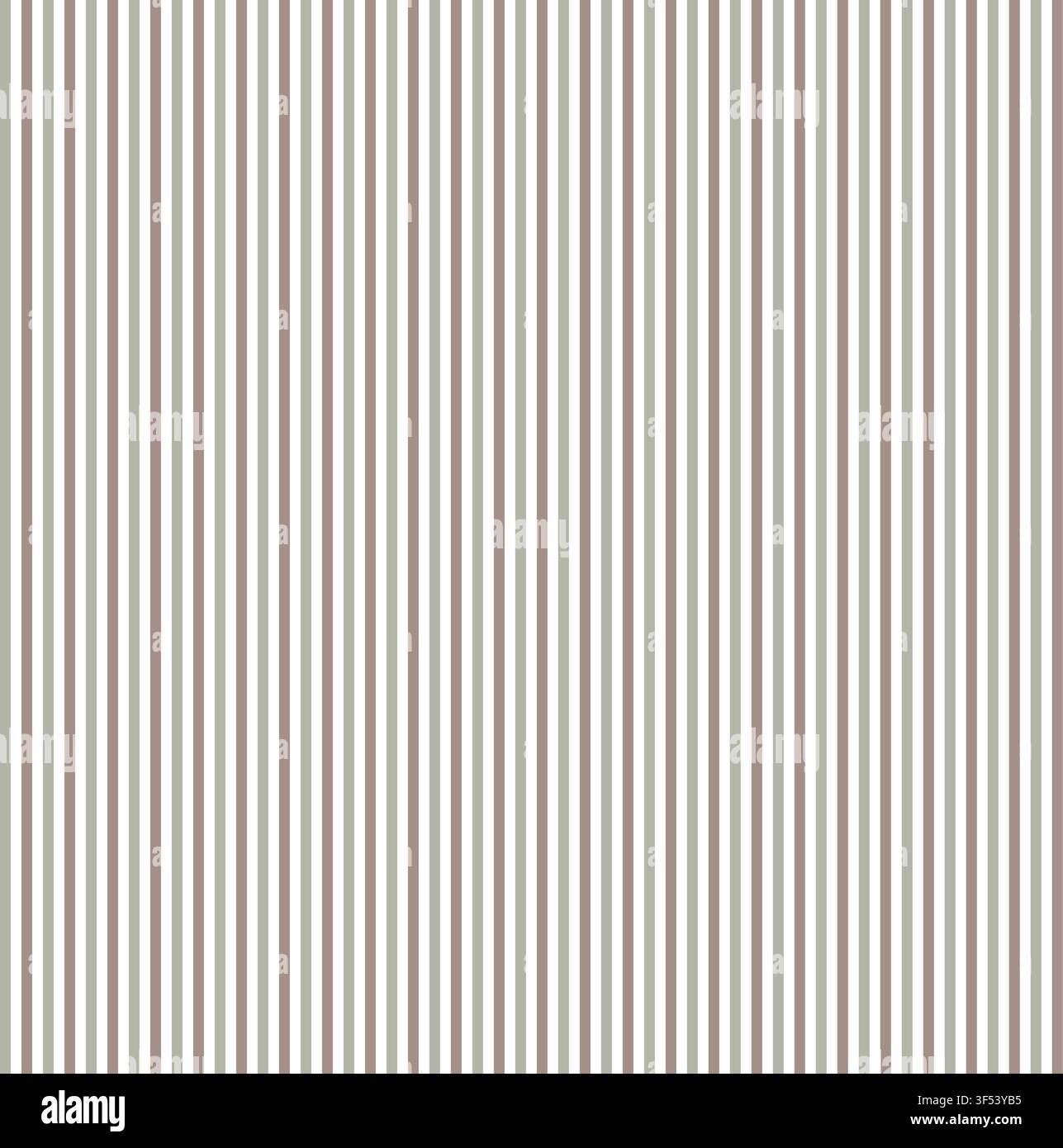 Striped ornament, seamless pattern. Vector illustration. Vertical thin lines on an olive background. For textiles, wallpaper, packaging and digital ba Stock Vector