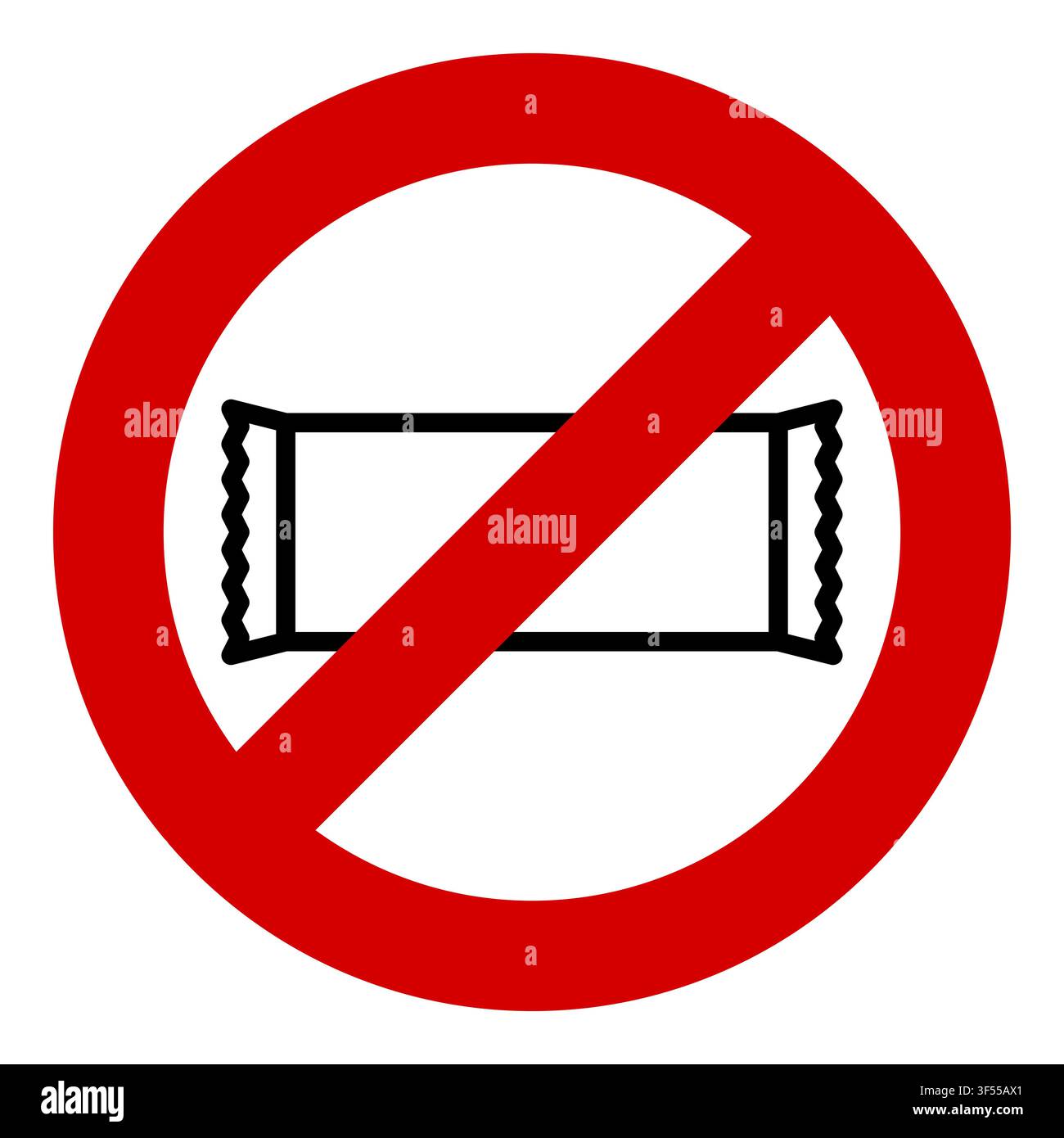 No nicotine pouches sign. Minimalist line art of a crossed out snus bag icon. Stock Vector